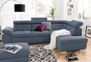 exxpo - sofa fashion Ecksofa "Spring, super bequem und komfortabel mit Armteil- und Kopfteilfunktion", wahlweise mit Bettfunktion und Bettkasten, L-Form