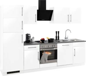 wiho Küchen Küchenzeile "Cali", mit E-Geräten und Kühl-Gefrierkombination, Breite 280 cm