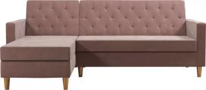 Cosmo Living Ecksofa "Liberty", mit Schlafffunktion, Recamiere mit Stauraum beidseitig montierbar