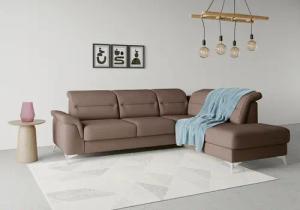 sit&more Ecksofa "Sinatra L-Form", mit Ottomane, optional mit Kopfteilverstellung und Armteilfunktion