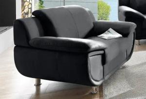 TRENDMANUFAKTUR Sessel "Rondo, Breite 121 cm, breite Armlehnen, Füße chromfarben", Big-Sessel wahlweise mit Federkern, bequem