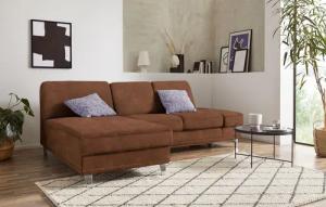 sit&more Ecksofa "Clio L-Form", wahlweise mit Bettfunktion oder Vorziehsitz und Bettkasten, Federkern