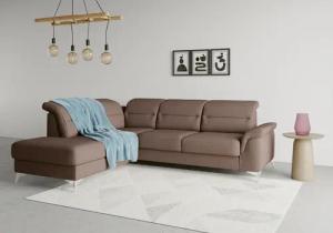 sit&more Ecksofa "Sinatra L-Form", mit Ottomane, optional mit Kopfteilverstellung und Armteilfunktion