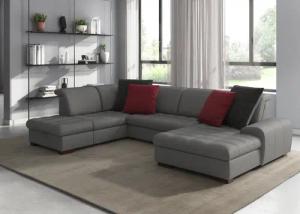 sit&more Wohnlandschaft "Luxor U-Form", wahlweise mit Bettfunktion, Bettkasten und Kopfteilverstellung