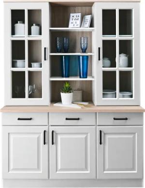 wiho Küchen Küchenbuffet "Malmö", 202 cm hoch mit Kassettenfront