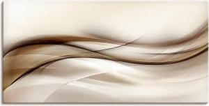 Artland Wandbild "Braune abstrakte Welle", Muster, (1 St.), als Alubild, Outdoorbild, Leinwandbild, Poster, Wandaufkleber