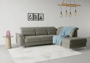sit&more Ecksofa "Sinatra L-Form", mit Ottomane, optional mit Kopfteilverstellung und Armteilfunktion
