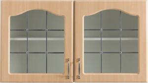 wiho Küchen Glashängeschrank "Linz", 100 cm breit, mit 2 Glastüren