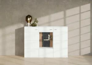 set one by Musterring Highboard "TACOMA", Typ 52, Breite 180 cm, mit getönter Glastür