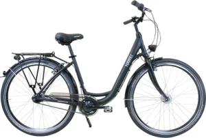 HAWK Bikes Cityrad "City Wave Easy Black", 7 Gang, Shimano, Nexus Schaltwerk, für Damen und Herren