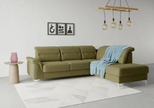 sit&more Ecksofa "Sinatra L-Form", mit Ottomane, optional mit Kopfteilverstellung und Armteilfunktion