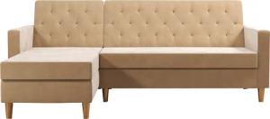 Cosmo Living Ecksofa "Liberty", mit Schlafffunktion, Recamiere mit Stauraum beidseitig montierbar