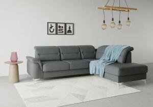 sit&more Ecksofa "Sinatra L-Form", mit Ottomane, optional mit Kopfteilverstellung und Armteilfunktion