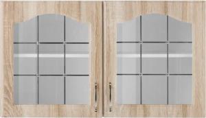 wiho Küchen Glashängeschrank "Linz", 100 cm breit, mit 2 Glastüren