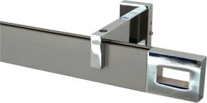 GARESA Gardinenstange "FLAT", 1 läufig-läufig, Wunschmaßlänge, Rechteckprofil, Wandmontage, perfekter Lauf, modern, verlängerbar