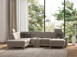 sit&more Wohnlandschaft "Padua U-Form", inklusive Sitztiefenverstellung, Armteilfunktion und Federkern