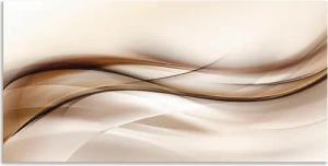 Artland Wandbild "Braune abstrakte Welle", Muster, (1 St.), als Alubild, Outdoorbild, Leinwandbild, Poster, Wandaufkleber