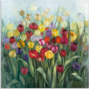 Artland Wandbild "Tulpenwiese II", Blumenwiese, (1 St.), als Alubild, Outdoorbild, Leinwandbild, Poster in verschied. Größen