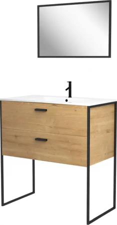 Marwell Badmöbel-Set "Factory", (Komplett-Set), Breite 80 cm, inkl. Spiegel