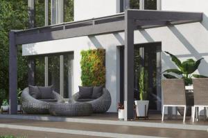 Skanholz Terrassendach "Novara", BxT: 450x259 cm