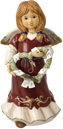 Goebel Engelfigur "Engel - Herzliche Weihnachtsmelodie - Jahresengel 2023, Höhe ca. 16 cm", Sammlerfigur, Weihnachtsfigur, Dekofigur aus Steingut, mit Zertifikat
