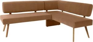 OTTO products Eckbank "Alessja", Breite langer Schenkel 192 oder 212 cm, Gestell aus Eiche Massivholz