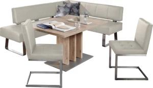 K+W Komfort & Wohnen Eckbankgruppe "Spider II", (Set, 4 tlg.), langer Schenkel 227cm, 2 Freischwinger, Auszugstisch in Breite 130 cm