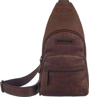 GreenLand Nature Cityrucksack "NATURE Leather-Cork", Rechtsseitig oder linksseitig tragbar