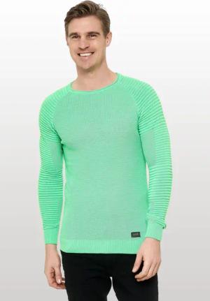 Rusty Neal Strickpullover, mit modernem Rundhalsausschnitt