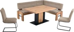 K+W Komfort & Wohnen Eckbankgruppe "Floyd", (Set, 5 tlg.), Stauraum-Eckbank, wahlweise rechts oder links langer Schenkel 203cm