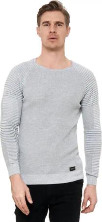 Rusty Neal Strickpullover, mit modernem Rundhalsausschnitt