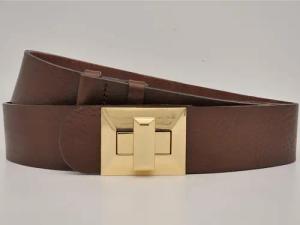 AnnaMatoni Ledergürtel, mit goldener Schließe