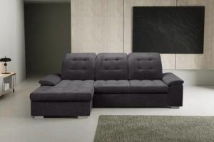 WERK2 Ecksofa Carmen, Sofa, Eckcouch mit Schlaffunktion, Bettkasten und Sitztiefenverstellung