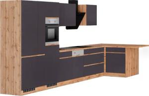 KOCHSTATION Winkelküche "KS-Riesa", Stellbreite 490/153 cm, wahlweise mit Induktionskochfeld