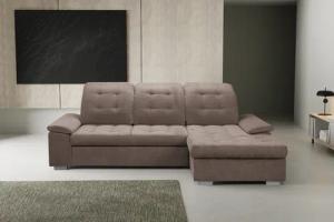 WERK2 Ecksofa Carmen, Sofa, Eckcouch mit Schlaffunktion, Bettkasten und Sitztiefenverstellung