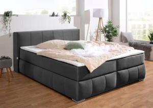 Guido Maria Kretschmer Home&Living Boxspringbett "Chelles", inkl. Topper, in XXL- Überlänge 220 cm, Unterbox mit feine Wölbung