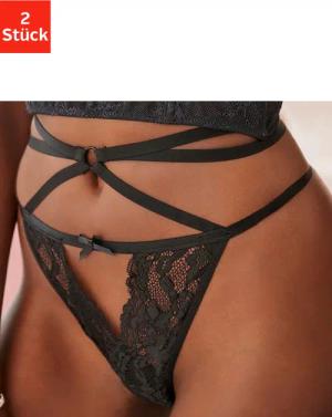 petite fleur gold String-Ouvert, (2 St.), mit sexy Bänderoptik