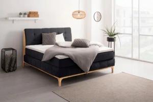 OTTO products Boxspringbett "Jelle", (5 St.), zertifizierte, recycelte Bezugsstoffe, verschiedene Ausführungen