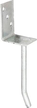 Alberts L-Pfostenträger, (Set, 4 St.), feuerverzinkt, Breite 80 mm, Länge des Riffelstahl 200 mm