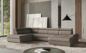 sit&more Wohnlandschaft "U-Form", mit verstellbaren Kopfteilen, wahlweise mit Bettfunktion