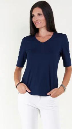 Seidel Moden V-Shirt, mit Halbarm aus softem Material, MADE IN GERMANY