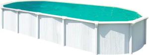 KWAD Ovalpool "Green line Evolution", (Komplett-Set, 10 tlg.), 6,1x3,7x1,32 weiß Folie in blau, sand oder grau erhältlich