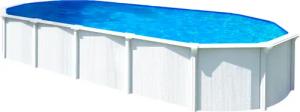 KWAD Ovalpool "Green line Evolution", (Komplett-Set, 10 tlg.), 6,1x3,7x1,32 weiß Folie in blau, sand oder grau erhältlich