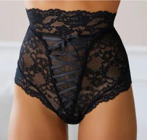 petite fleur gold High-Waist-Slip, mit Spitze und Schnürung