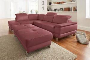 exxpo - sofa fashion Ecksofa "Mantua, L-Form", mit Kopf- bzw. Rückenverstellung, Bettfunktion u. Bettkasten