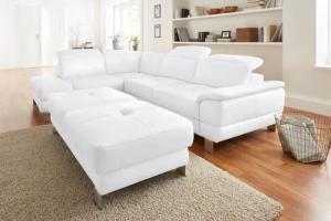 exxpo - sofa fashion Ecksofa "Mantua, L-Form", mit Kopf- bzw. Rückenverstellung, Bettfunktion u. Bettkasten