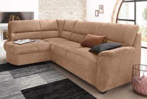 sit&more Ecksofa "Pandora L-Form", wahlweise mit Bettfunktion und Bettkasten