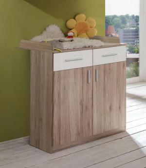 Wimex Wickelkommode "Joker", mit 2 Türen und 2 Schubladen, Wickelhöhe 93cm, umbaubar zur Kommode, 91 cm