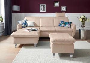 sit&more Ecksofa "Daytona L-Form", mit Federkern, einer Kopfstütze und wahlweise mit Bettfunktion
