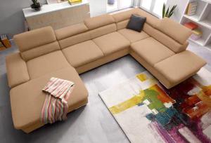 sit&more Wohnlandschaft "Alcatraz U-Form", wahlweise mit Bettfunktion